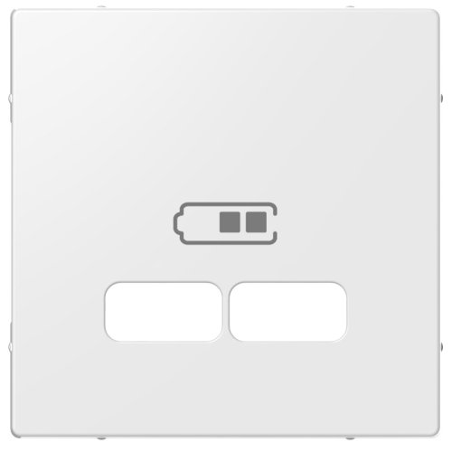 Лицевая панель Schneider Electric Merten System M для 2-м. розетки USB полярно белый картинка